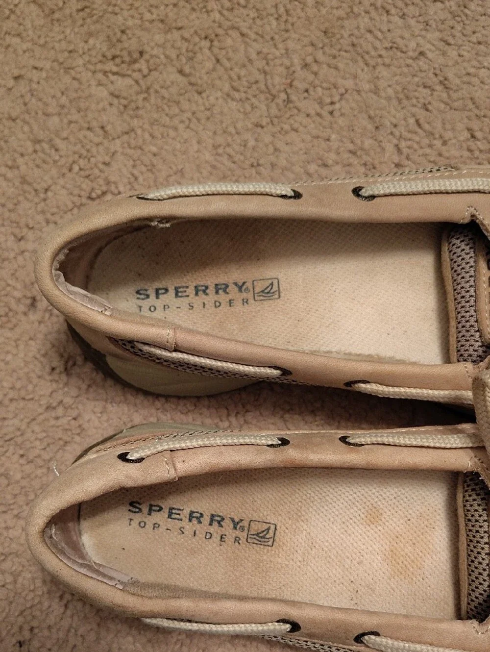 Sperry Kids Light Beige/Taupe Boat Shoes